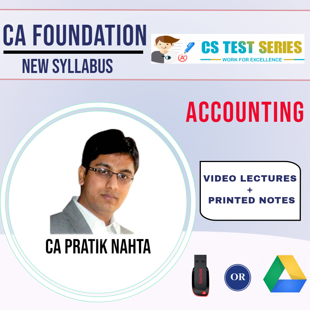 CA Foundation Accounts Video Lectures by CA Pratik Nahta (Download)